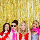 2 PCS Laser Rain Tinsel Foil Curtain Birthday Party Decoration Tassel Wall, Size:1x2.5m(Gold)