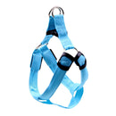 Double Sided LED Light Pet Harness Nylon Cat Dog Chest Strap Leash, Size:XL(Blue)