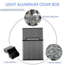 Aluminum Cigar Cigarette Case Tobacco Holder Pocket Box Storage Container Smoking Set(Pink)