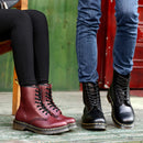 Martin Boots Plus Velvet Couple Tooling Boots, Size:43(Red Wine)