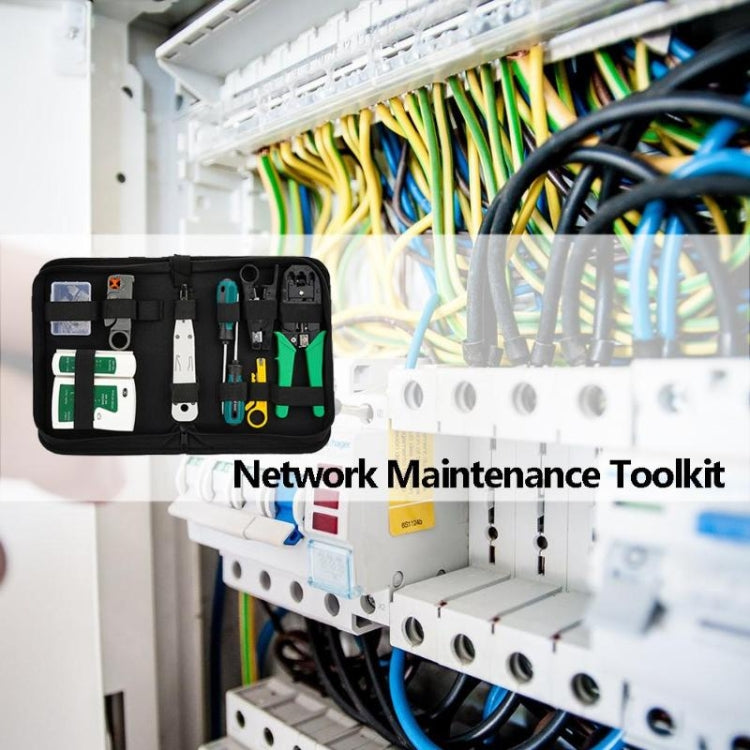 Three-purpose Network Cable Clamp Tester Hand Tool Set Home Network Repair Kit, Style:12 in 1