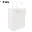 10 PCS Elegant Kraft Paper Bag With Handles for Wedding/Birthday Party/Jewelry/Clothes, Size:42x31x12cm (White)