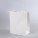 10 PCS Elegant Kraft Paper Bag With Handles for Wedding/Birthday Party/Jewelry/Clothes, Size:42x31x12cm (White)