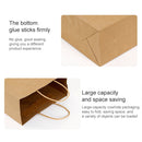 10 PCS Elegant Kraft Paper Bag With Handles for Wedding/Birthday Party/Jewelry/Clothes, Size:42x31x12cm (White)