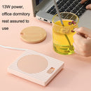 Home USB Constant Temperature Cup Mat Heat Thermos Coaster, Style:Without Adapter(Matcha Green)