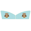 1 Pair Car Window Magnet Sunshade Curtain Heat Insulation Sun Block(Blue Owl)
