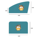 1 Pair Car Window Magnet Sunshade Curtain Heat Insulation Sun Block(Antlers)