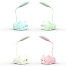 Cartoon Cat Design LED Eye Protection Reading Lamp USB Rechargeable Desk Lamp(Green)