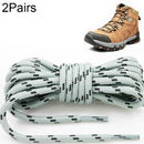 2 Pairs Round High Density Weaving Shoe Laces Outdoor Hiking Slip Rope Sneakers Boot Shoelace, Length:100cm(Light Gray-Black)