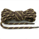 2 Pairs Round High Density Weaving Shoe Laces Outdoor Hiking Slip Rope Sneakers Boot Shoelace, Length:100cm(Coffee-Yellow)