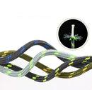 2 Pairs Round High Density Weaving Shoe Laces Outdoor Hiking Slip Rope Sneakers Boot Shoelace, Length:100cm(Coffee-Yellow)