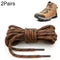 2 Pairs Round High Density Weaving Shoe Laces Outdoor Hiking Slip Rope Sneakers Boot Shoelace, Length:100cm(Red Brown-Black)