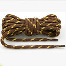 2 Pairs Round High Density Weaving Shoe Laces Outdoor Hiking Slip Rope Sneakers Boot Shoelace, Length:100cm(Red Brown-Yellow)