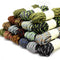 2 Pairs Round High Density Weaving Shoe Laces Outdoor Hiking Slip Rope Sneakers Boot Shoelace, Length:100cm(Army Green-Khaki)