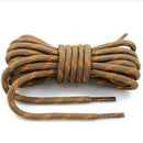 2 Pairs Round High Density Weaving Shoe Laces Outdoor Hiking Slip Rope Sneakers Boot Shoelace, Length:100cm(Light Brown-Gloden)