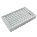 Velvet Case Jewelry Display Holder Organizer Rings Earrings Storage Tray(Gray)