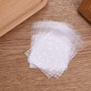 100 PCS Plastic Transparent Cellophane Bags Polka Dot Candy Cookie Gift Bag with DIY Self Adhesive Pouch Celofan Bags for Party, Size:7x7cm(Transparent)
