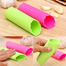 2 PCS Kitchen Peeling Garlic Press Garlic Peeler Does Not Hurt the Hand Silicone Garlic Peeler(Blue)