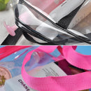 Portable Travel Zip Look PVC Bags Waterproof Transparent Makeup Storage Bag, SIZE:3Pcs Set(Blue)
