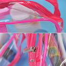 Portable Travel Zip Look PVC Bags Waterproof Transparent Makeup Storage Bag, SIZE:3Pcs Set(Brown)