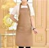 2 PCS Canvas Apron Milk Tea Coffee Shop Baking Restaurant Fashion Men and Women Overalls(Brown)