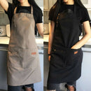 2 PCS Canvas Apron Milk Tea Coffee Shop Baking Restaurant Fashion Men and Women Overalls(Orange)