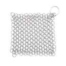 Stainless Steel Square Cast Iron Cleaner Pot Brush Scrubber Home Cookware Kitchen Cleaning Tool, Size:4Ã—4inch