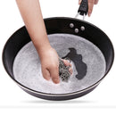 Stainless Steel Square Cast Iron Cleaner Pot Brush Scrubber Home Cookware Kitchen Cleaning Tool, Size:4Ã—4inch