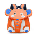 Elephant School Backpack for Children Cute 3D Animal Kids School Bags Boys Girls Schoolbag(Orange)