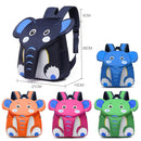Elephant School Backpack for Children Cute 3D Animal Kids School Bags Boys Girls Schoolbag(Green)