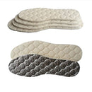 1 Pair Men And Women Wool Warm Insole Aluminum Film Insulation Sports Shock Insoles, Size:L(42-45)(Beige)