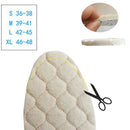 1 Pair Men And Women Wool Warm Insole Aluminum Film Insulation Sports Shock Insoles, Size:L(42-45)(Beige)