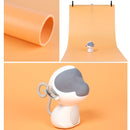 70x140cm Shooting Background Board PVC Matte Board Photography Background Cloth Solid Color Shooting Props(Orange)
