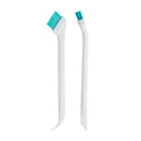 2 Sets 2 in 1 Double Head Door Window Gap Cleaning Brush Cup Brush with Tail Scraper(White)