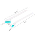 2 Sets 2 in 1 Double Head Door Window Gap Cleaning Brush Cup Brush with Tail Scraper(White)