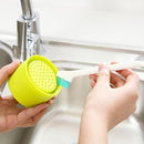 2 Sets 2 in 1 Double Head Door Window Gap Cleaning Brush Cup Brush with Tail Scraper(White)