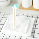 2 Sets 2 in 1 Double Head Door Window Gap Cleaning Brush Cup Brush with Tail Scraper(White)