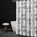 Bathroom Thick Waterproof Shower Curtain, Size:80X180cm, Style:with Copper Buckle