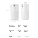 420ml Mute Air Humidifier USB Essential Oil Diffuser Aromatherapy Humidifier with LED Night Light(White)