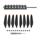 Sunnylife MM3-SN443 For Mini 3 Pro Propeller Blades + Silicone Folding Storage Bag(Orange Tip+Gray Bag)