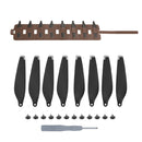 Sunnylife MM3-SN443 For Mini 3 Pro Propeller Blades + Silicone Folding Storage Bag(Silver Tip+Brown Bag)