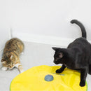 Cat Playing Board Electric Cat Turntable Automatic Cat Toy(Yellow)