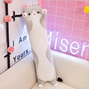 Soft Cute Pet Long Cat Pillow Plush Toy Sleeping Doll Lazy Doll, Size:Height 90cm(Gery)