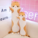Soft Cute Pet Long Cat Pillow Plush Toy Sleeping Doll Lazy Doll, Size:Height 90cm(Yellow)