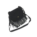 Mini Messenger Bag Cute Tassel Design Kids Coin Purses Children Handbags Shoulder Bags(Black)