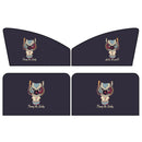 4 PCS / Set Car Window Magnet Sunshade Curtain Heat Insulation Sun Block(Catman)