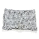 50x50cm New Born Baby Knitted Wool Blanket Newborn Photography Props Chunky Knit Blanket Basket Filler(Gray)