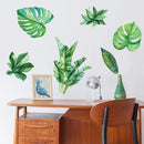 Summer Tropical Green Plant Leaves Living Room TV Wall Refrigerator Closet Decorative Wall Stickers