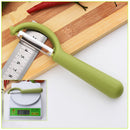4 PCS Stainless Steel Round Handle Peeler Sugar Cane Scraper Fruit Plane(Dark Gery)