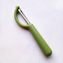 4 PCS Stainless Steel Round Handle Peeler Sugar Cane Scraper Fruit Plane(Green)